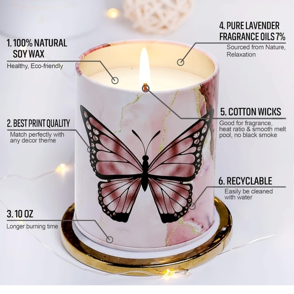 New in box lavender candle - Picture 2 of 10